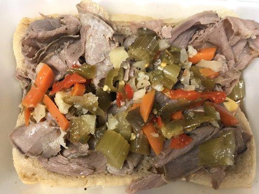 Italian beef w/hot peppers!