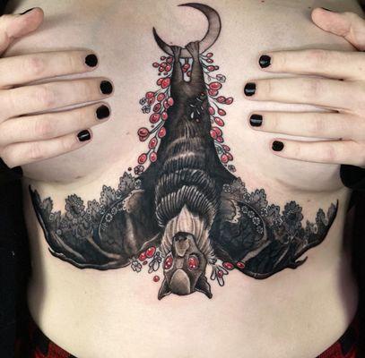 Black Bat tattoo by Gee