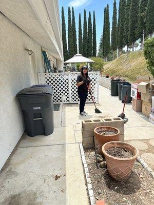 We always make sure to leave our jobs swept up and clean!