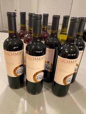 Love my Duchman wine shipments!