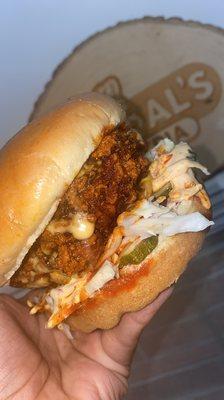 The Coop spicy chicken burger