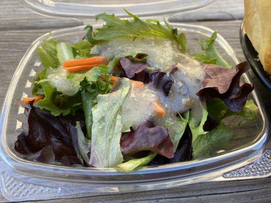 Side salad with Italian dressing...