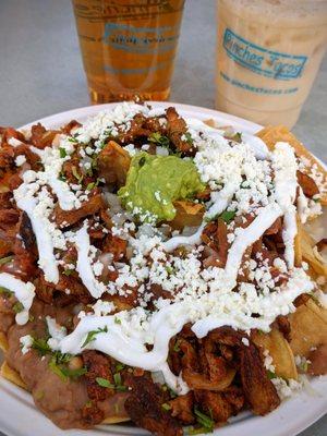 Not Nachos (with Al Pastor) with Beer & Horchata