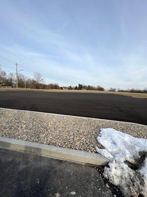 New parking lot.