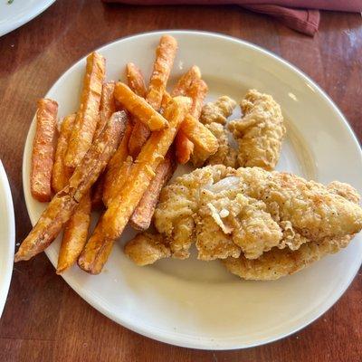 Chicken tenders from kids meal menu