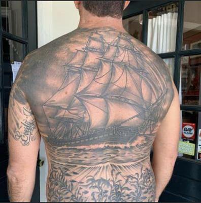 Back piece by Monet at Solemn Oath Tattoo