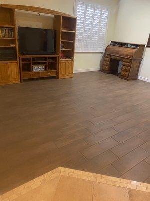 Completed living room floor