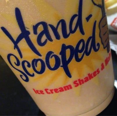 Hand-scooped real ice cream milkshakes - SO good!