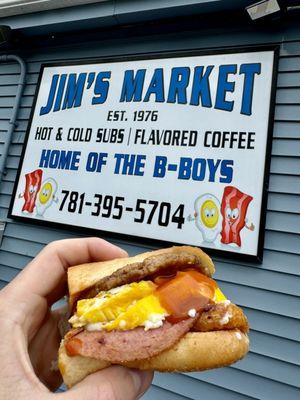 J-boy breakfast sandwich