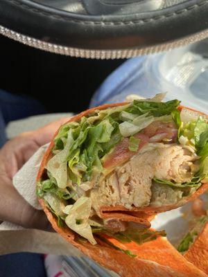 Jerk salmon wrap...okay could be better