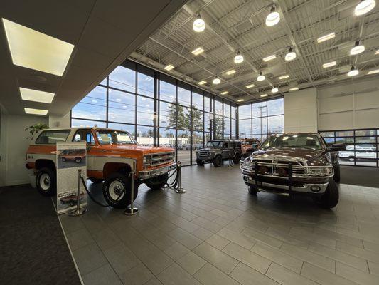 Some super clean showroom trucks up front!