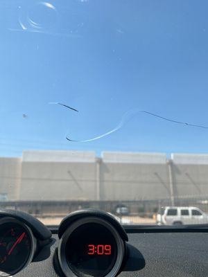 Never seen such a crack in my life. Car came in with no windshield damages before coming here.