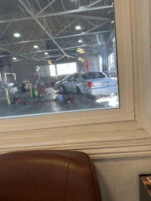 Them working on my car already!