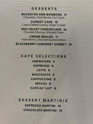 Dessert Menu (9/22/23)