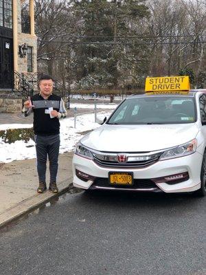 Our NO.1 Driving School student pass the road test!