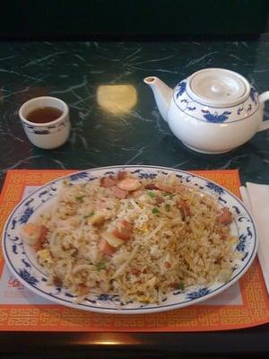 House special fried rice, a little spicy on request.