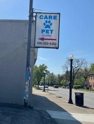 Sign from East Main Street