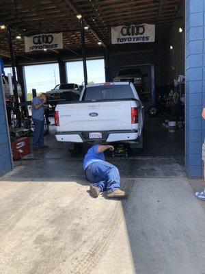 Working on our truck