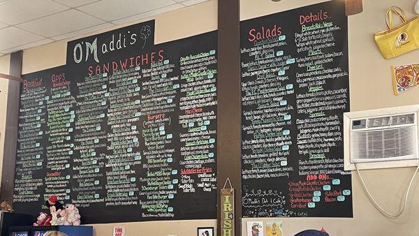 HUGE menu wall