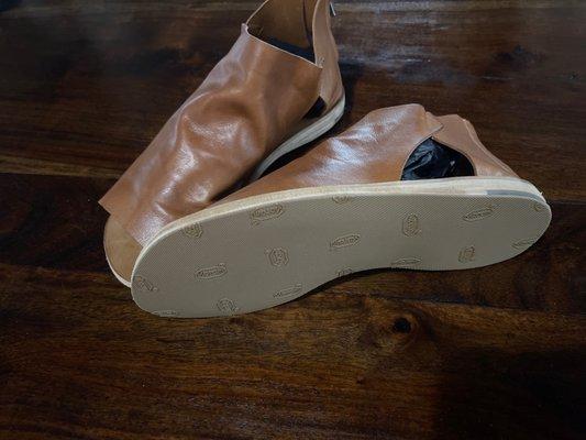 Leather soles protected with rubber soles. Perfectly done.