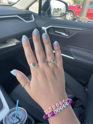 SNS (with tips) manicure