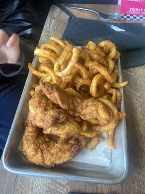 3 tender meal with curly fries. My daughter loved it!