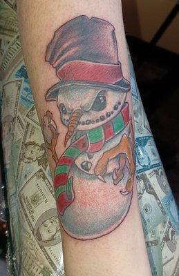 This is a very naughty snowman, Christopher@717tattoo.com.