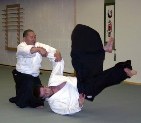 Chief Instructor Andrew Sato Shihan demonstrates "nage waza," or throwing techniques