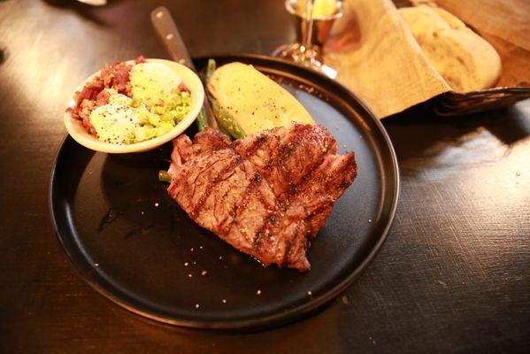 Steak is very juicy. The pic I took for the steak is just half piece. The salad is healthy and tasty also.