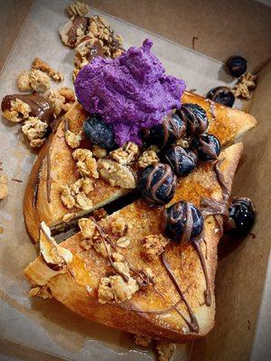 Ube Nutella French toast