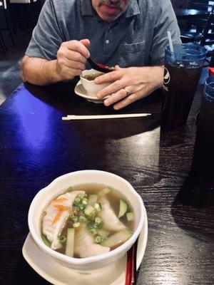 Pork Dumpling Soup and Miso Soup