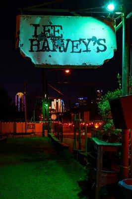 Iconic sign with skyline in background (3-18-2022)