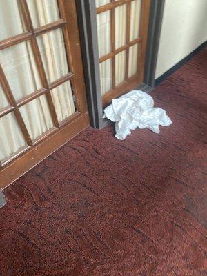 Their idea of room service cleaning is to take the towels and leave them outside your door