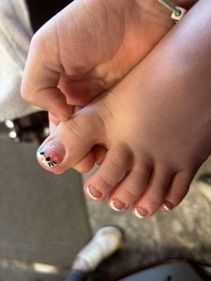 My daughters hello kitty custom pedicure