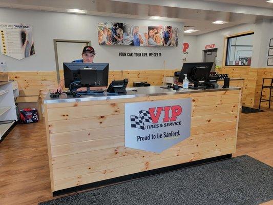 Sanford VIP's new front desk.