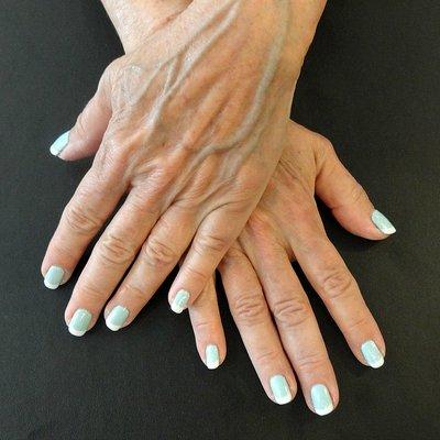 Airbrushed Shellac Manicure