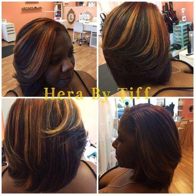 Color, cut layered and blow out