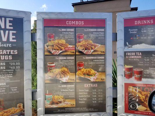 Drive Through Menu