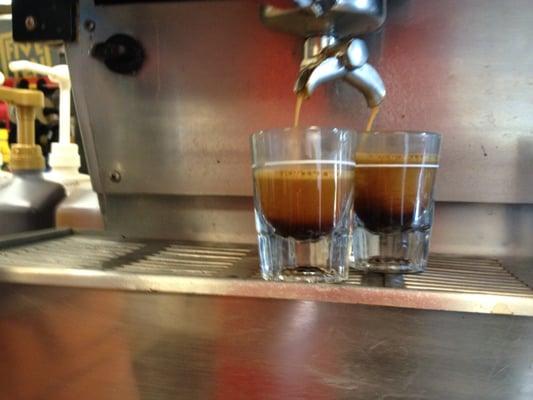 A double shot of espresso