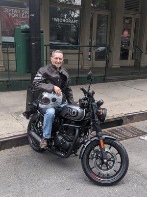 One Happy New Royal Enfield owner and rider. Thanks Sean!