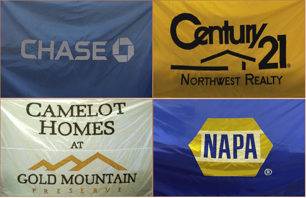 Handmade Custom Flags.  Let us  know if you need one for your company! 1-800-882-1492