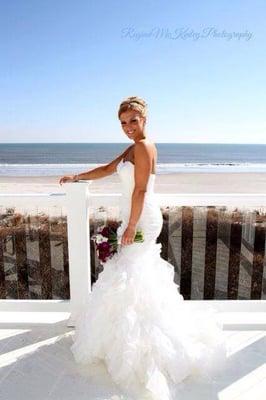 One of our brides with a light-medium custom spray tan