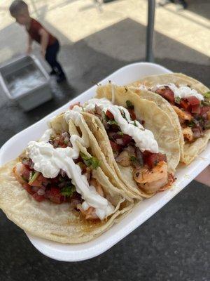 Tacos de camarón Enchilados