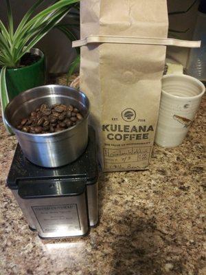 Kuleana Coffee, try a cup at Katora Cafe  buy it in bulk at Olde Town