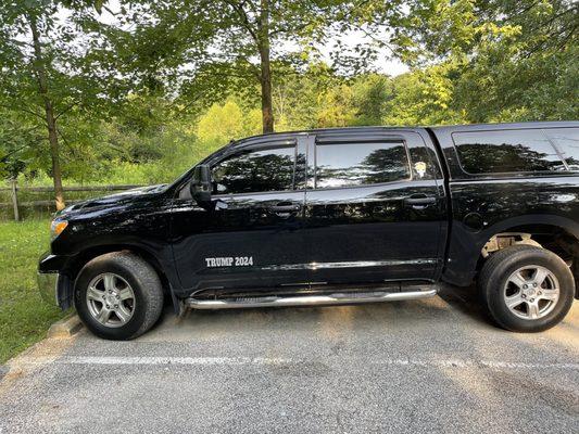 My truck that They put new struts, breaks, air filter and oil change for me. 100% happy with the service and quality they did!