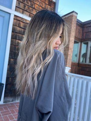 Cool toned balayage