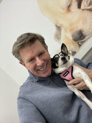 Brandy Alexander with her daddy after a shot of feel good stuff.