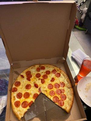 Large White Pizza with Garlic add pepperoni