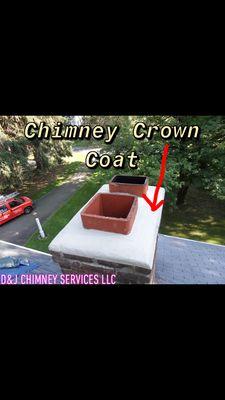 CHIMNEY CROWN COAT TO PREVENT WATER PENETRATION