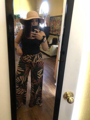 These pants are super comfy. Great buy! Wore them wine tasting and got so many compliments.